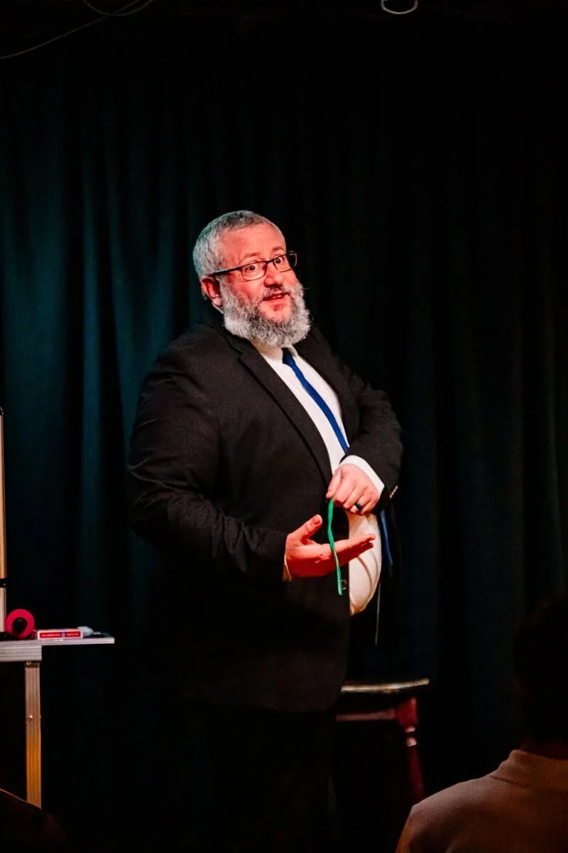 Rich Newman performing close-up magic