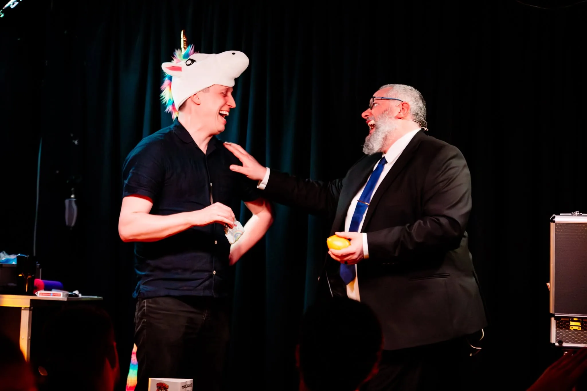 Live audience interaction during a Rich Newman show